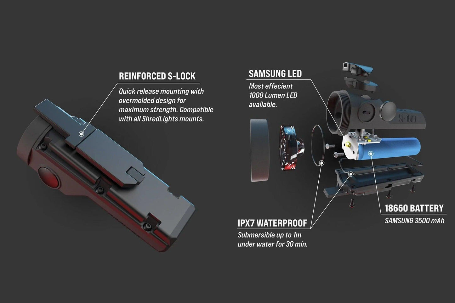 Shred Light SL-1000 (Light Only) - Lights - parts - Electric Monkey NZ